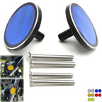 Universal Blue Motorcycle Front Fender Reflector Frame Slider Screw Bolt