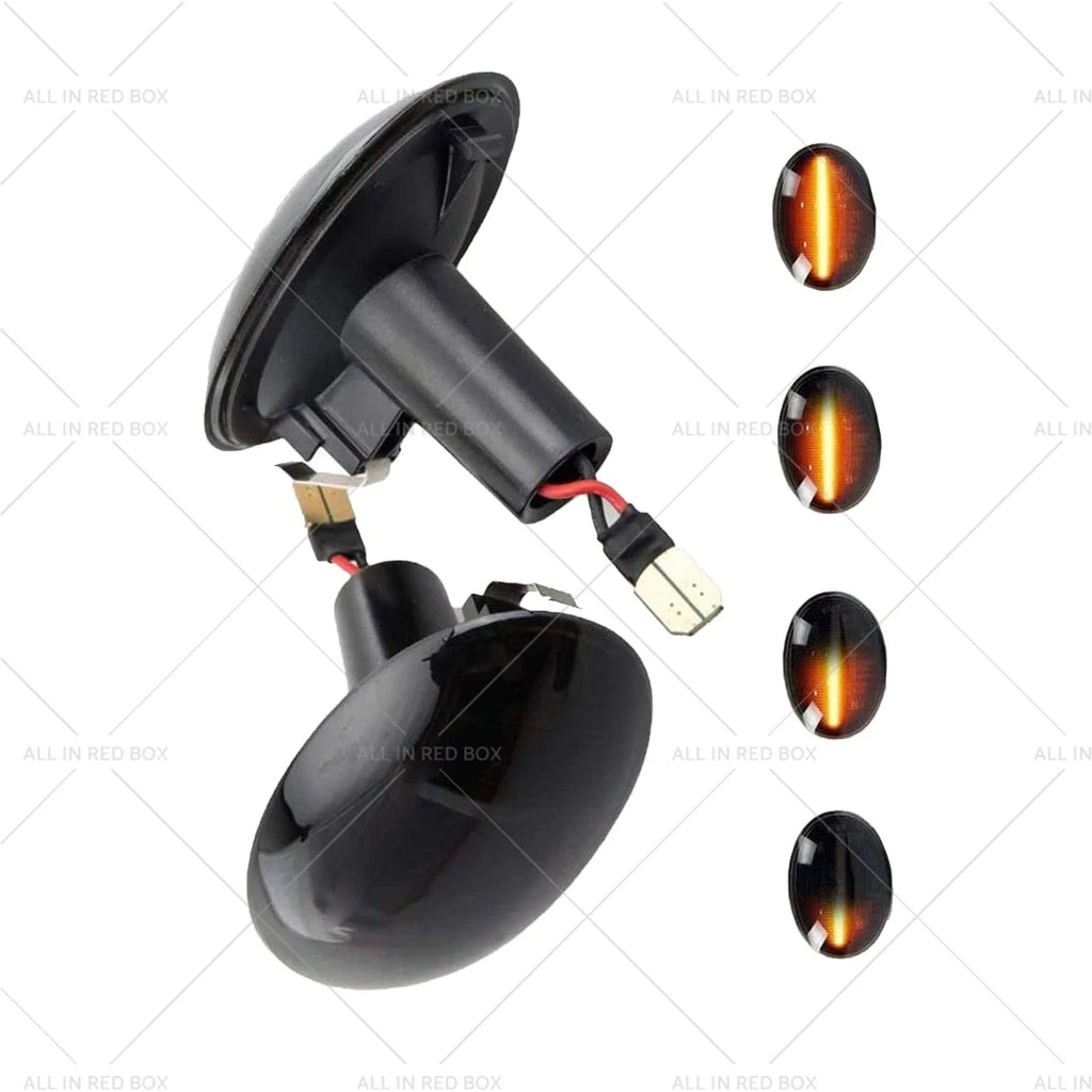 2X Black Smoked LED Side Indicator Repeater Light for Mini Cooper R56 (2007–2013)