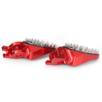Red Shark Teeth Racing Foot Pegs for Kawasaki KX250 KX450 (2008-2015)