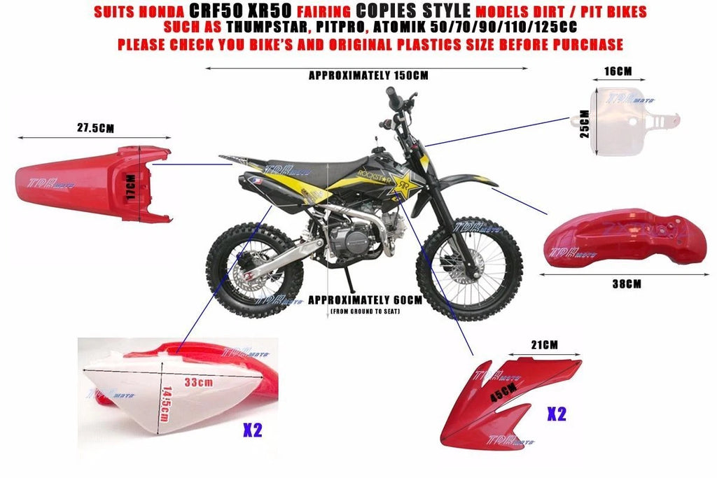 Plastics Fairing for Honda CRF50 (50/70/90/110/125CC)