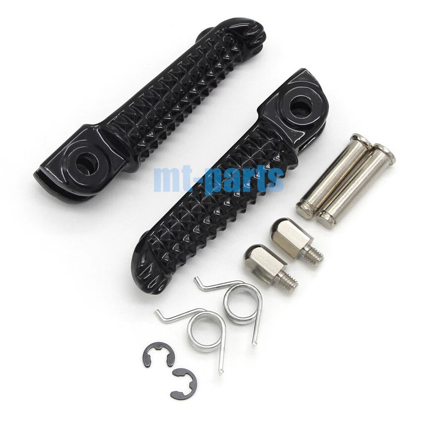Black Front Footrest Pegs for Yamaha YZF R6 (1999–2020)