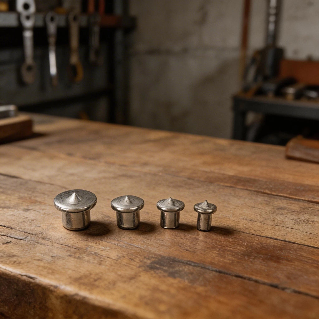 Set of 4 Dowel Drill Center Pins for Woodworking (6mm, 8mm, 10mm, 12mm)