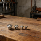 Set of 4 Dowel Drill Center Pins for Woodworking (6mm, 8mm, 10mm, 12mm)