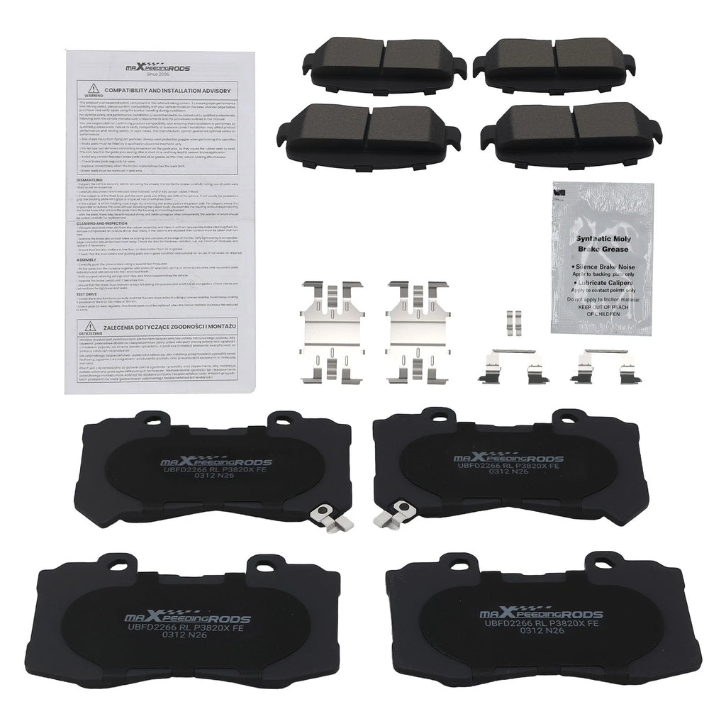 8pcs Ceramic Brake Pads Set for Chevrolet Colorado (2015–2020) P1802