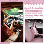 Pink Heart Hand Ring Straps Loop Circle Decoration for Car (2-Pack)