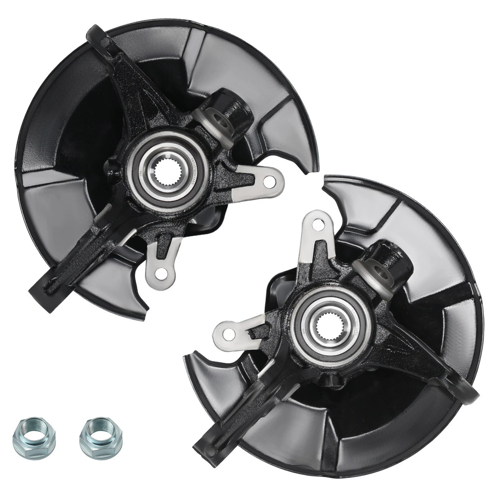 Pair Front Steering Knuckle & Wheel Hub Bearing for Honda Civic
