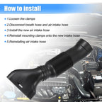 Car Air Intake Hose Tube for Mercedes-Benz C240 C320 (2001-2005) Black