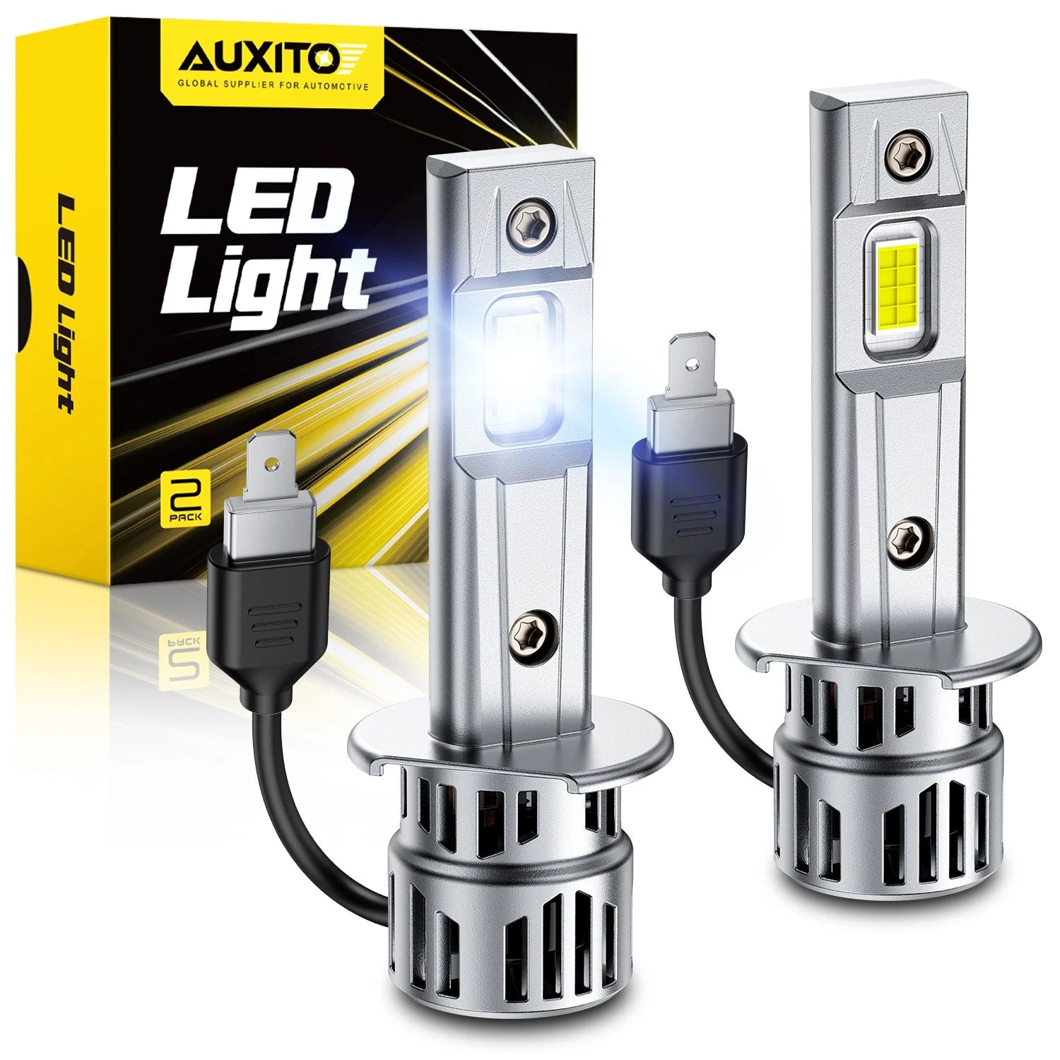 AUXITO H1 LED Headlight Bulb Kit 80000LM 6500K for High Low Beam