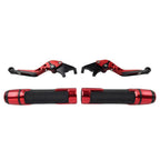 Folding Extendable Brake Clutch Levers for Suzuki GSXS125 (2017–2023) Red
