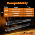 Twin Tube Front Shock Set for Dodge Ram 2500 3500 4WD (2003–2009) 3-4.5" Lift
