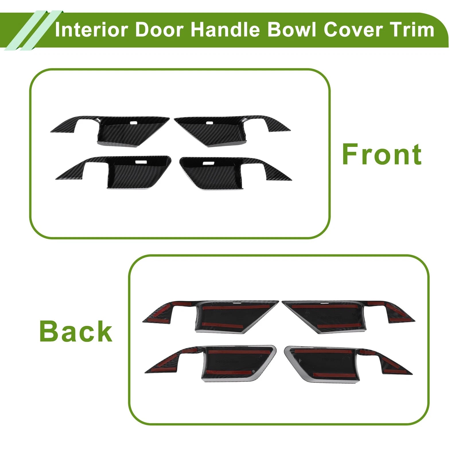 Set of 4 Interior Door Handle Bowl Cover Trim for Toyota Camry (2024–2025)