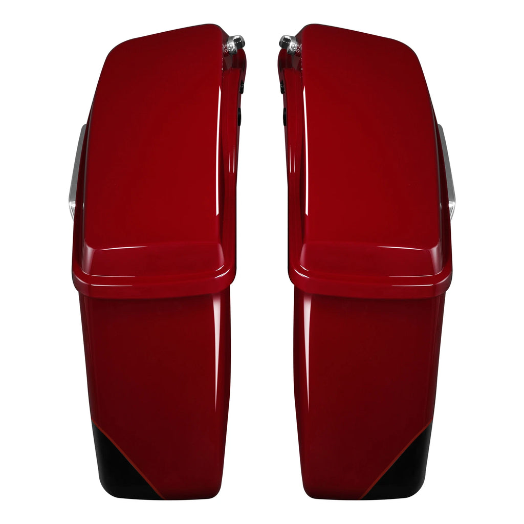 Hard Saddlebags for Harley Electra Glide (2014–2023) Billiard Red, Vivid Black