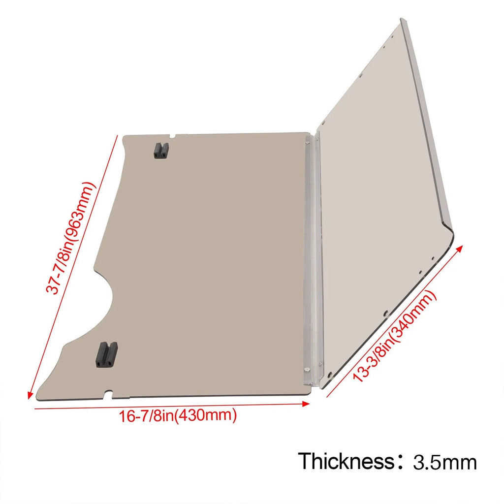 Smoke Tinted Folding Windshield for EZGO RXV Golf Cart (2008-Present)