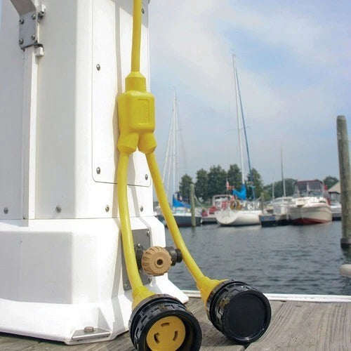 Marinco Y Shore Power Adapter 2 50A for Boat to 50A Dock (154AY)