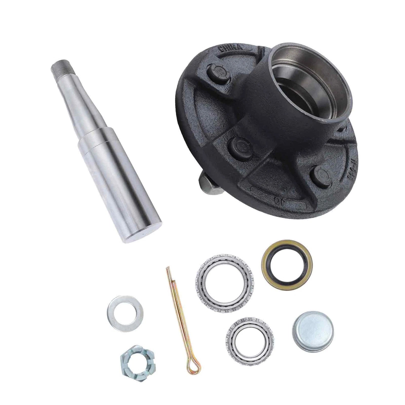 Set of 5 Trailer Hub Kits for 3500 lbs Round Spindle