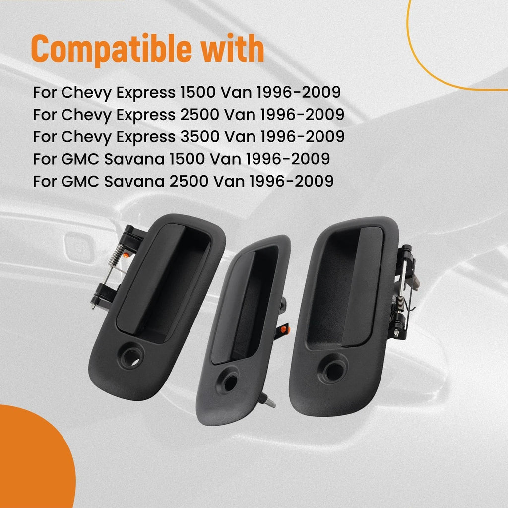 Front Left Right Rear Door Handle for Chevy Express (1996–2009) 15167640 Plastic
