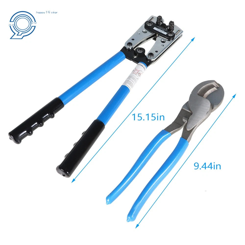 Battery Cable Lug Crimping Tool for Automotive Use (10-0 AWG)