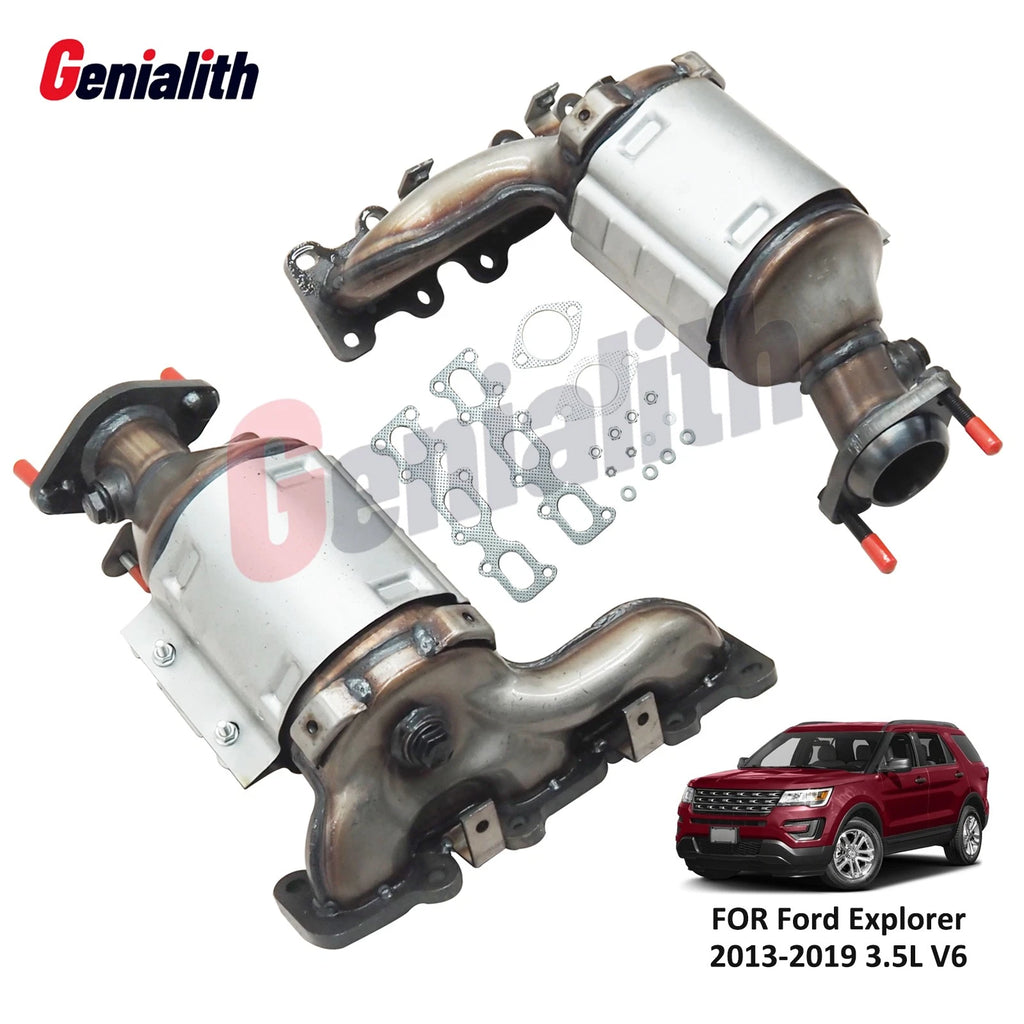 Set of 2 Catalytic Converters for Ford Explorer (2013–2019) 3.5L V6