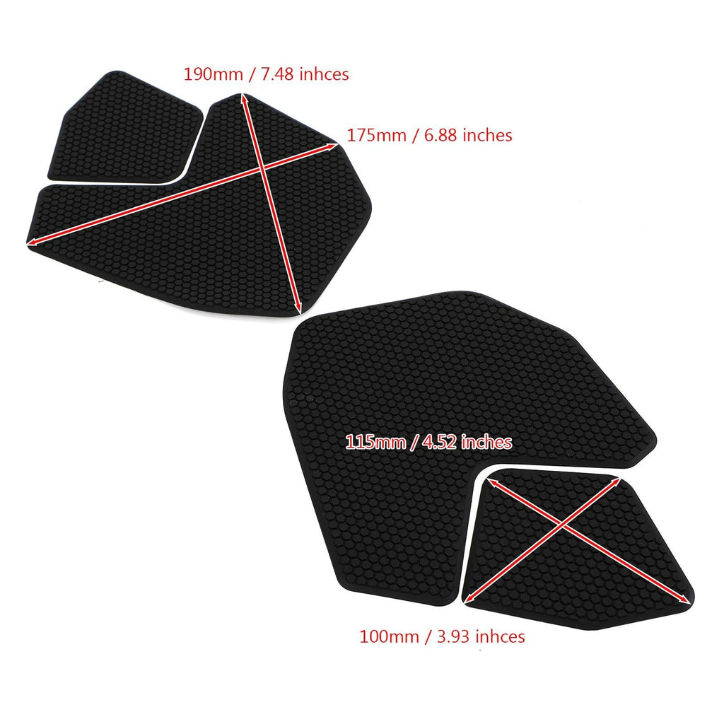 4X Tank Pads Traction Grips Protector for Yamaha MT-09 (2013–2019)