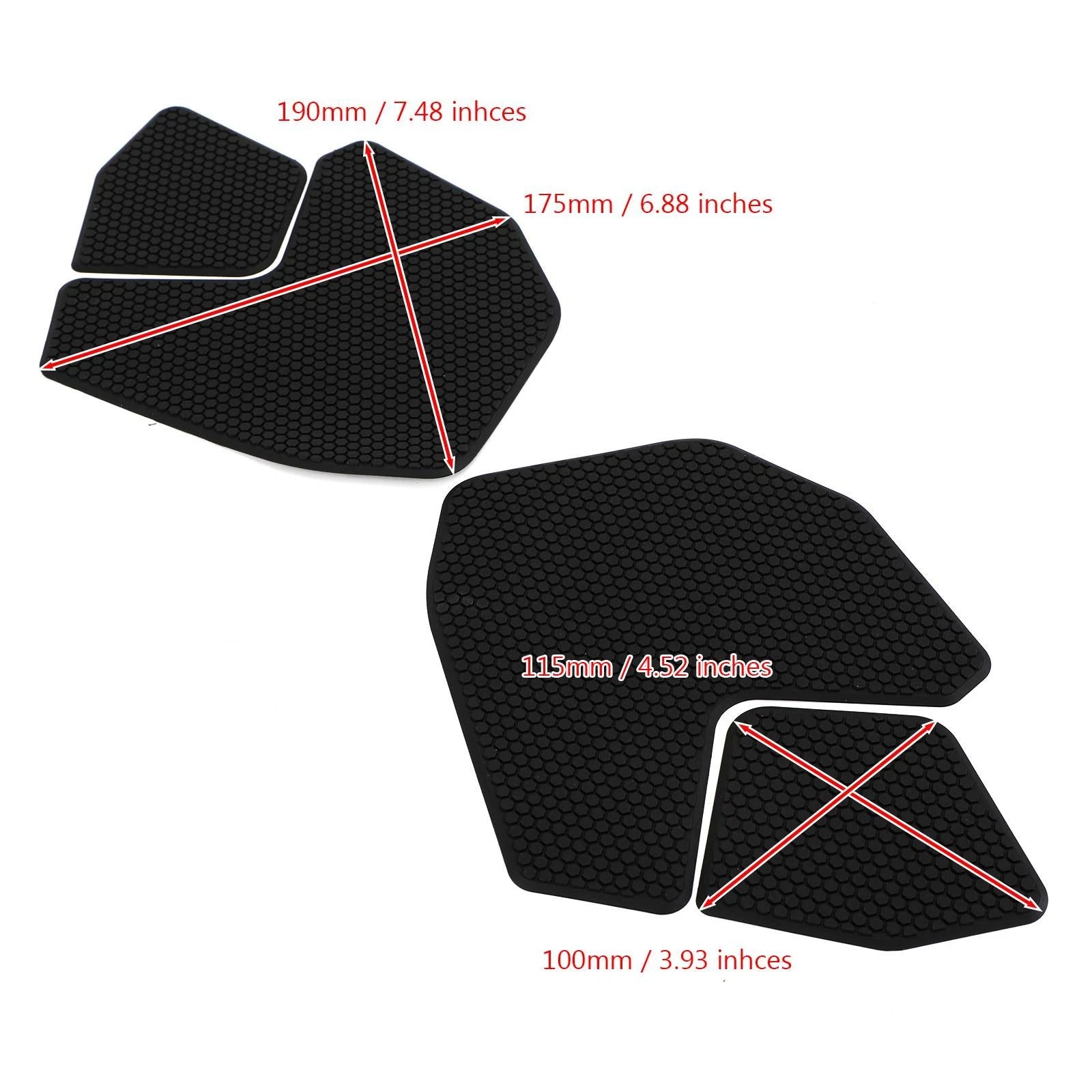 4X Tank Pads Traction Grips Protector for Yamaha MT-09 (2013–2019)