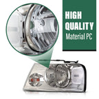 Clear Chrome Headlights for Ford F150 Lincoln Mark LT (2004–2008)