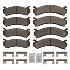Set of 4 Ceramic Brake Pads for Chevy Silverado 1500 (2004–2005) D785 D784
