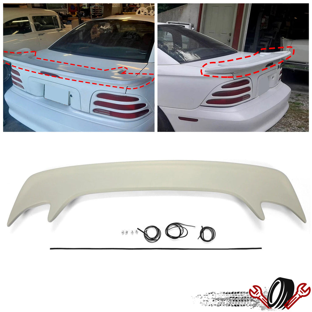 Rear Wing Spoiler for Ford Mustang (1994–1998) Primed Gray