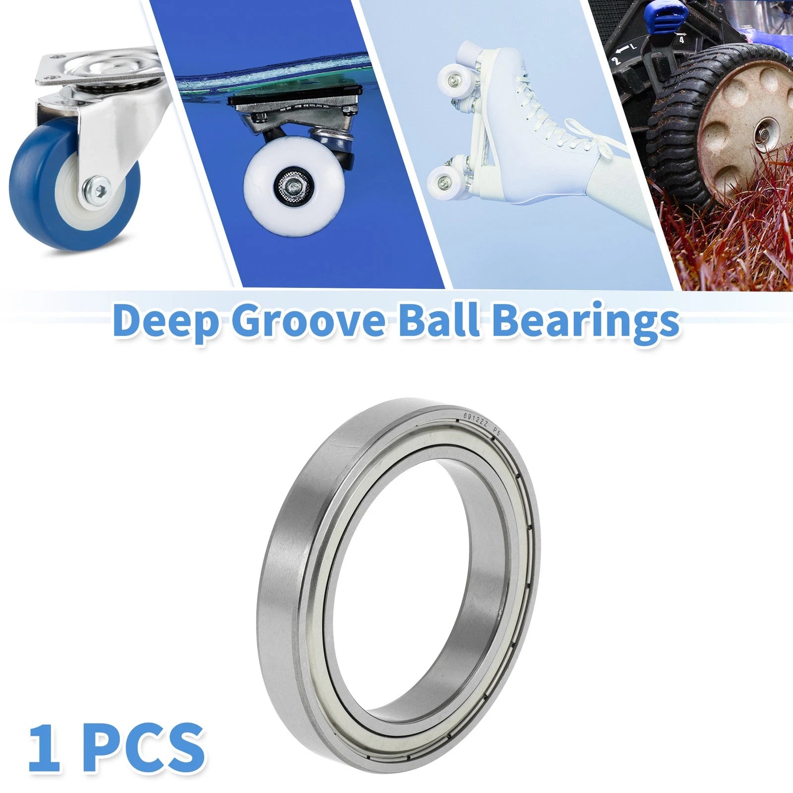 Deep Groove Ball Bearing 6912ZZ for Scooter Skateboard (60x85x13mm)