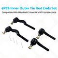 Set of 4 Inner Outer Tie Rod Ends for Mitsubishi Triton MK (1996–2006)