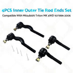 Set of 4 Inner Outer Tie Rod Ends for Mitsubishi Triton MK (1996–2006)