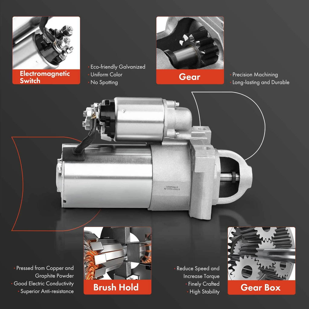 Starter Motor for Chevrolet Silverado 1500 GMC Sierra 1500 (2007–2014)