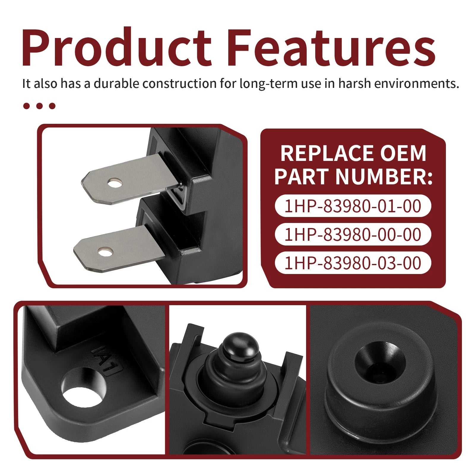 Front Brake Stop Light Switch w/ Bolt for Yamaha Tenere 700 (2021–2024)