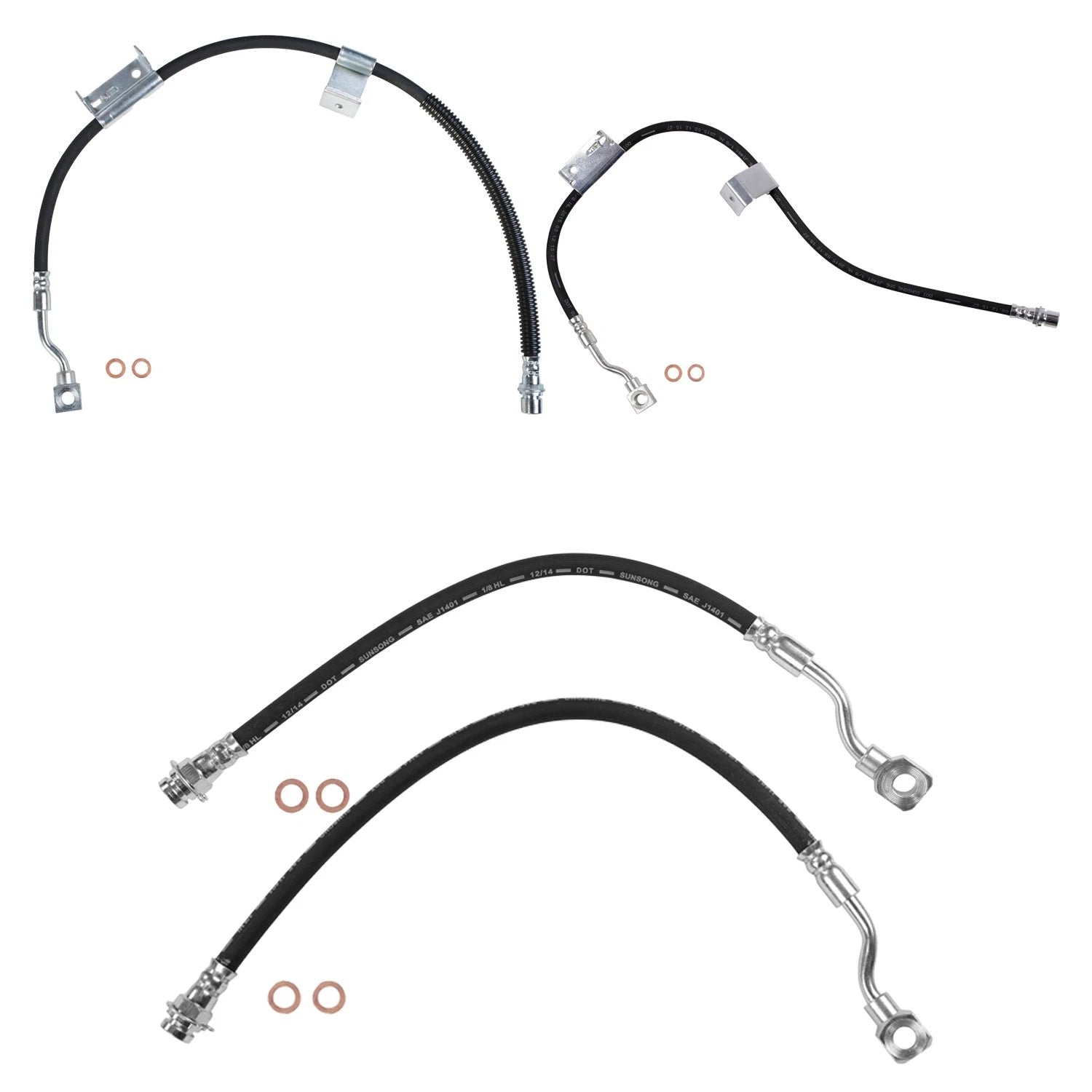 Sunsong Brake Hydraulic Hose Kit for Silverado 2500 (2001–2007)