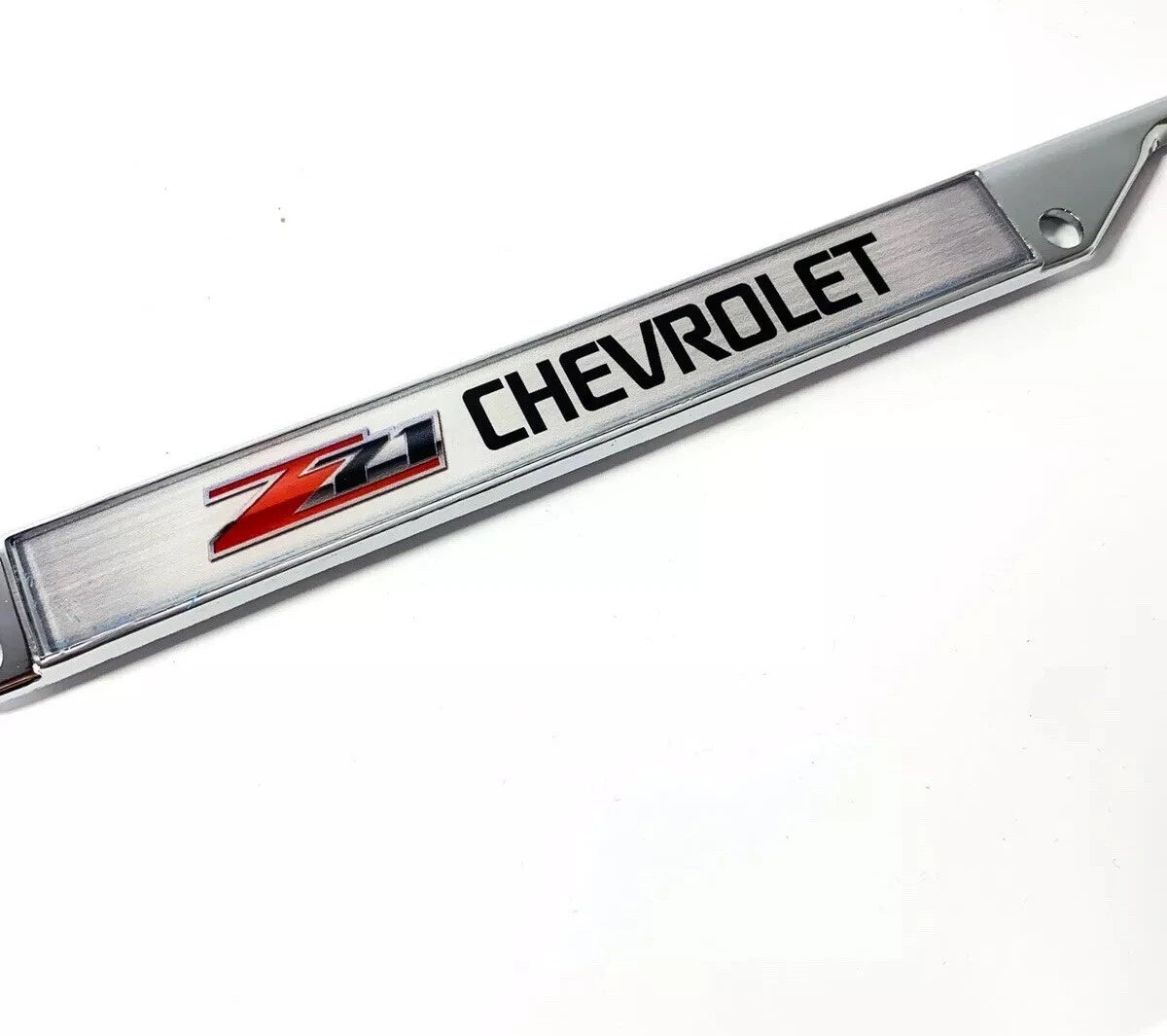 Chrome Metal License Plate Frame with Emblem for Chevy Tahoe Z71 (2015–2025)