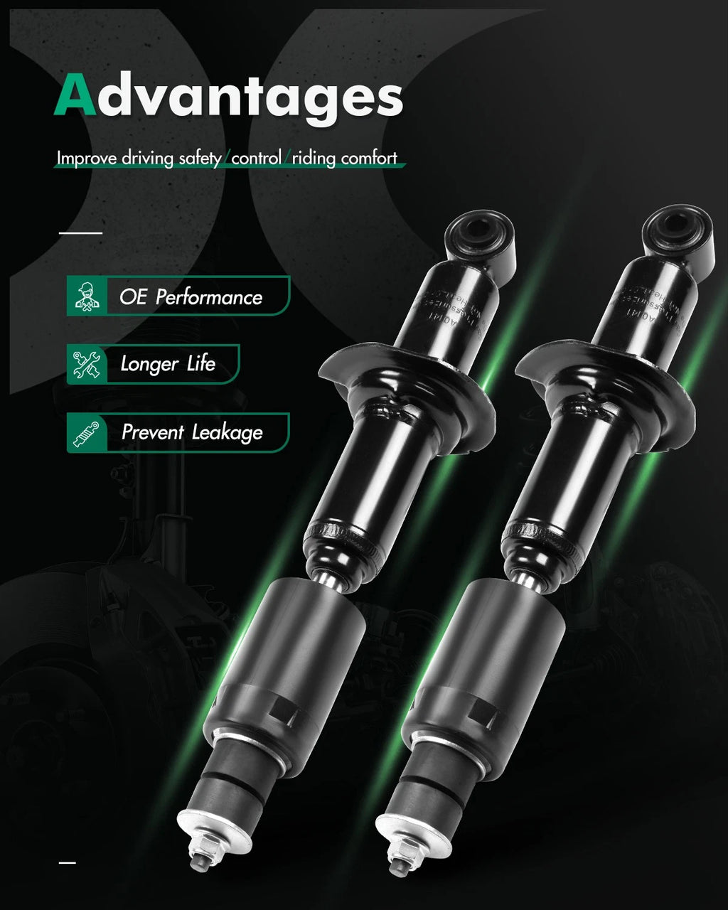 Front Pair Struts Shocks for Nissan Frontier (2005–2018) & Suzuki Equator (2009–2012)