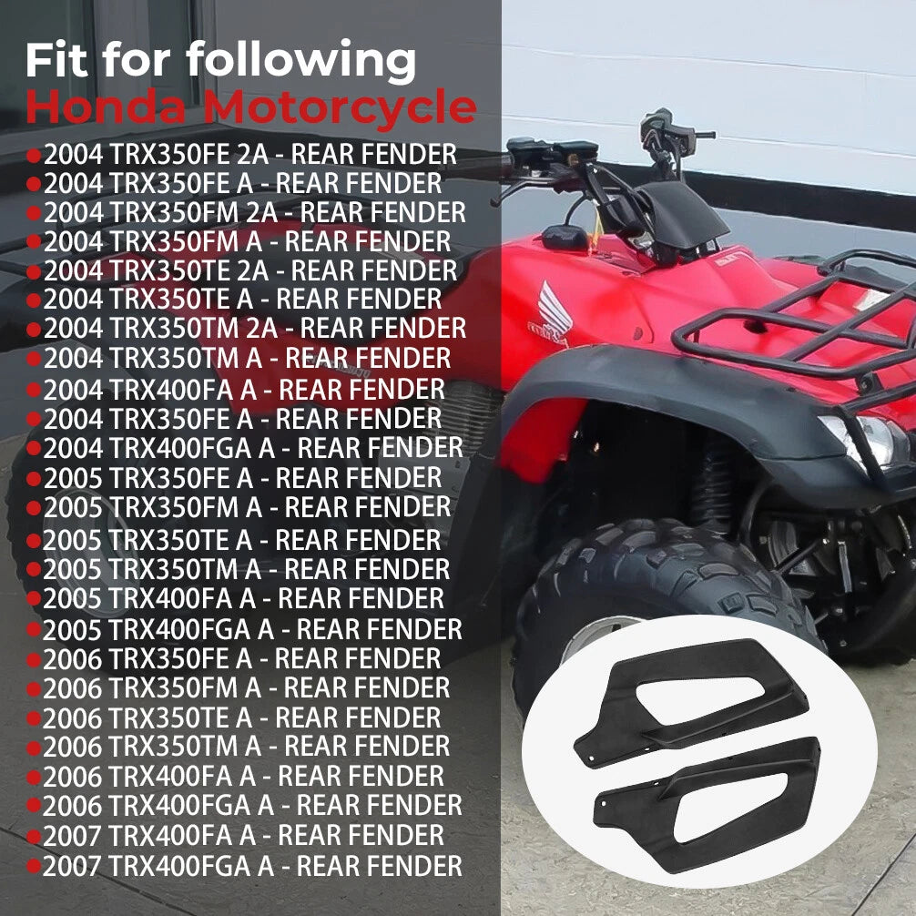 Rear Splash Guard Kit for Honda Rancher 350 400 (2000–2006)