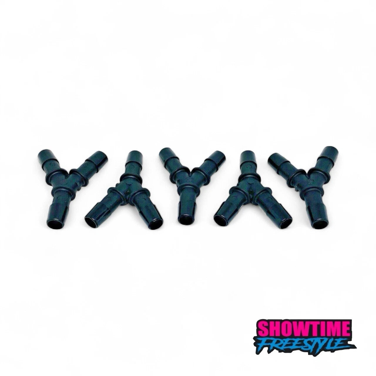 Set of 5 Hose-Barb Y WYE Connector Fitting for Irrigation (Black Nylon)
