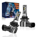 2X 9006 HB4 LED Headlight Bulbs for NOVSIGHT (6500K, 10000LM, 50W)