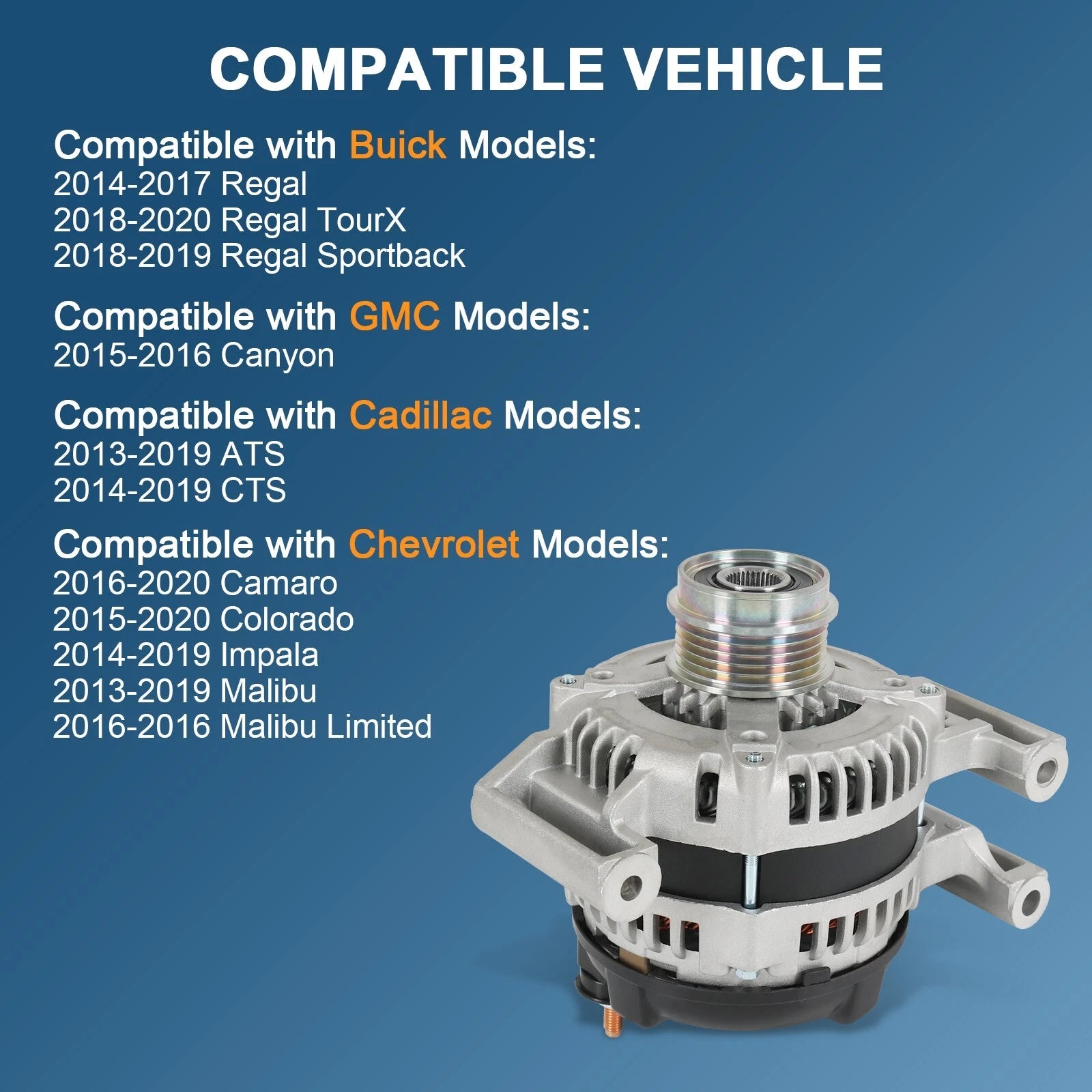 Alternator for Chevrolet Malibu (2013-2019)