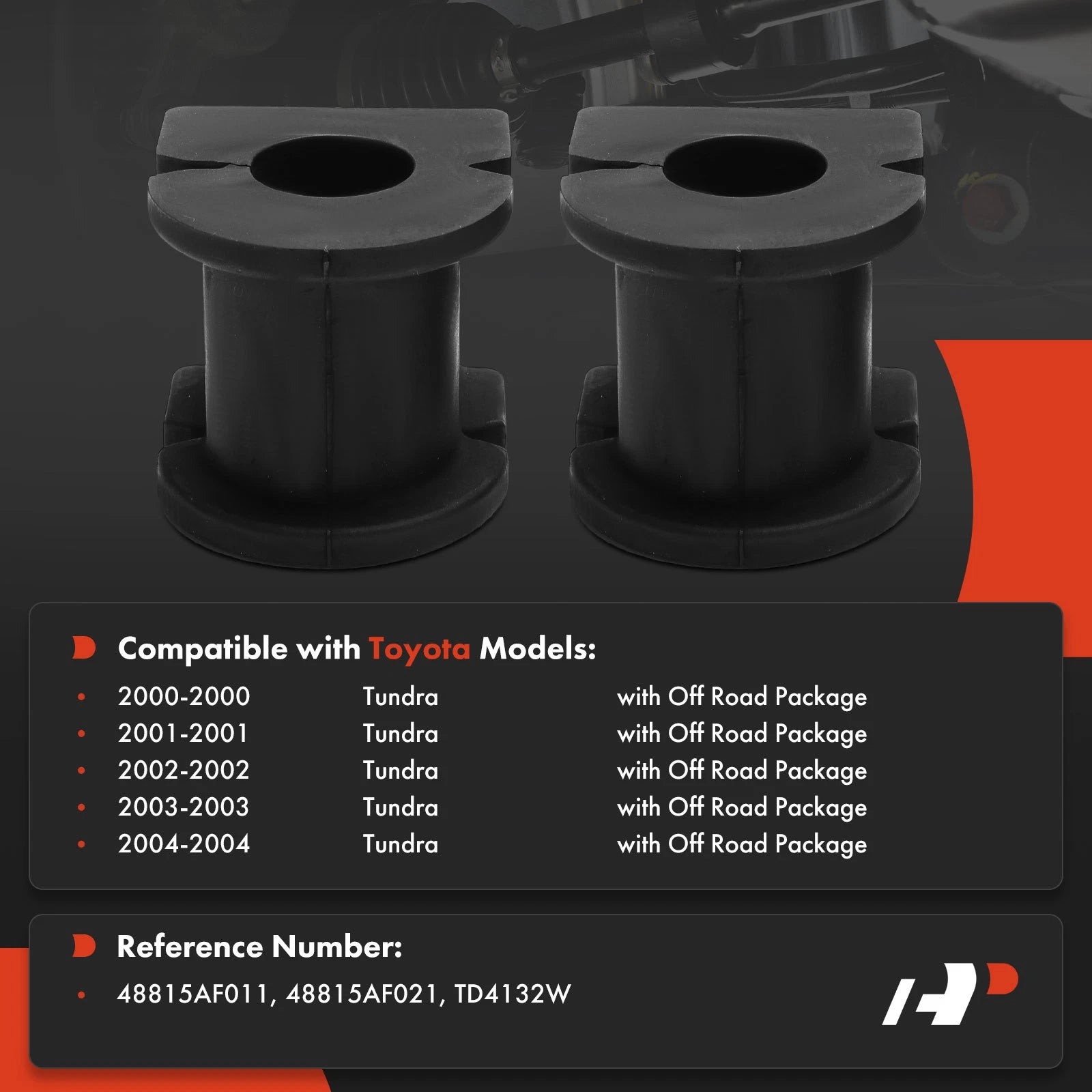 Front to Frame Sway Bar Bushing Kits for Toyota Tundra (2000-2004)