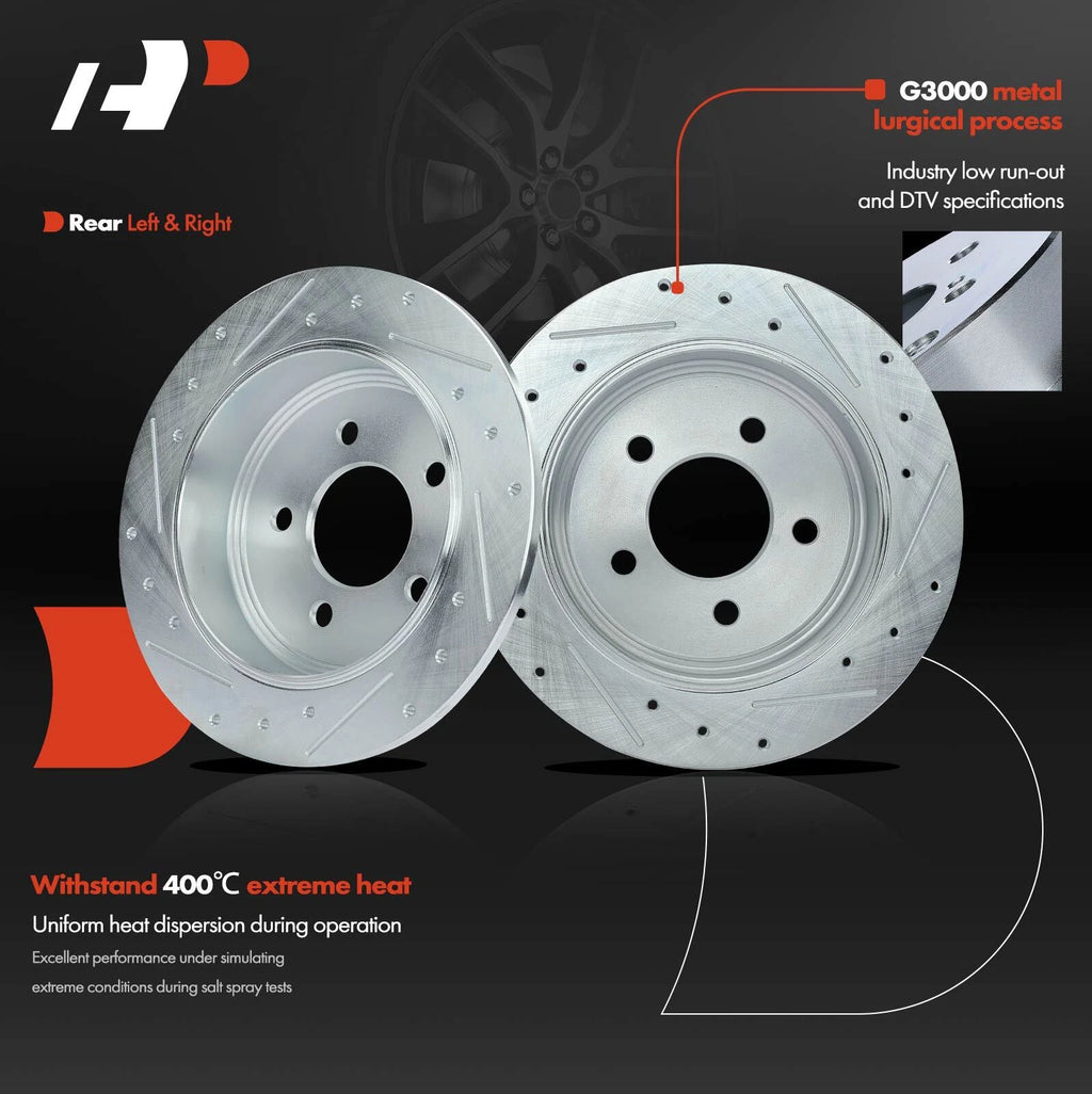 Rear Drilled Brake Rotors for Ford Explorer Ranger (1995–2001)
