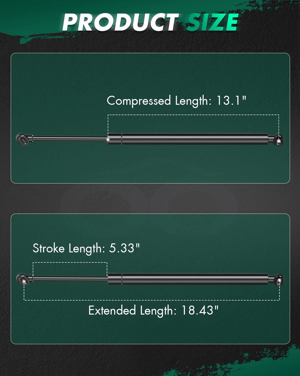 2 Lift Supports Struts for Jeep Grand Cherokee (1999–2004)