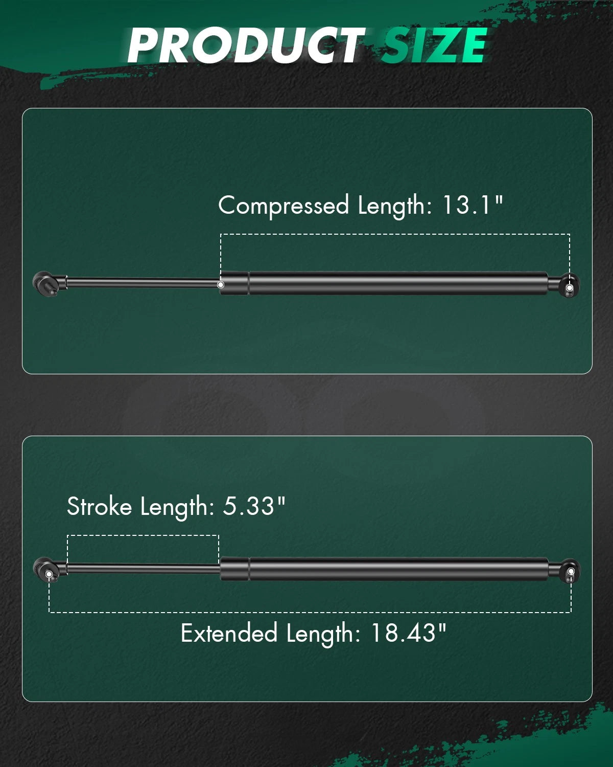 2 Lift Supports Struts for Jeep Grand Cherokee (1999–2004)