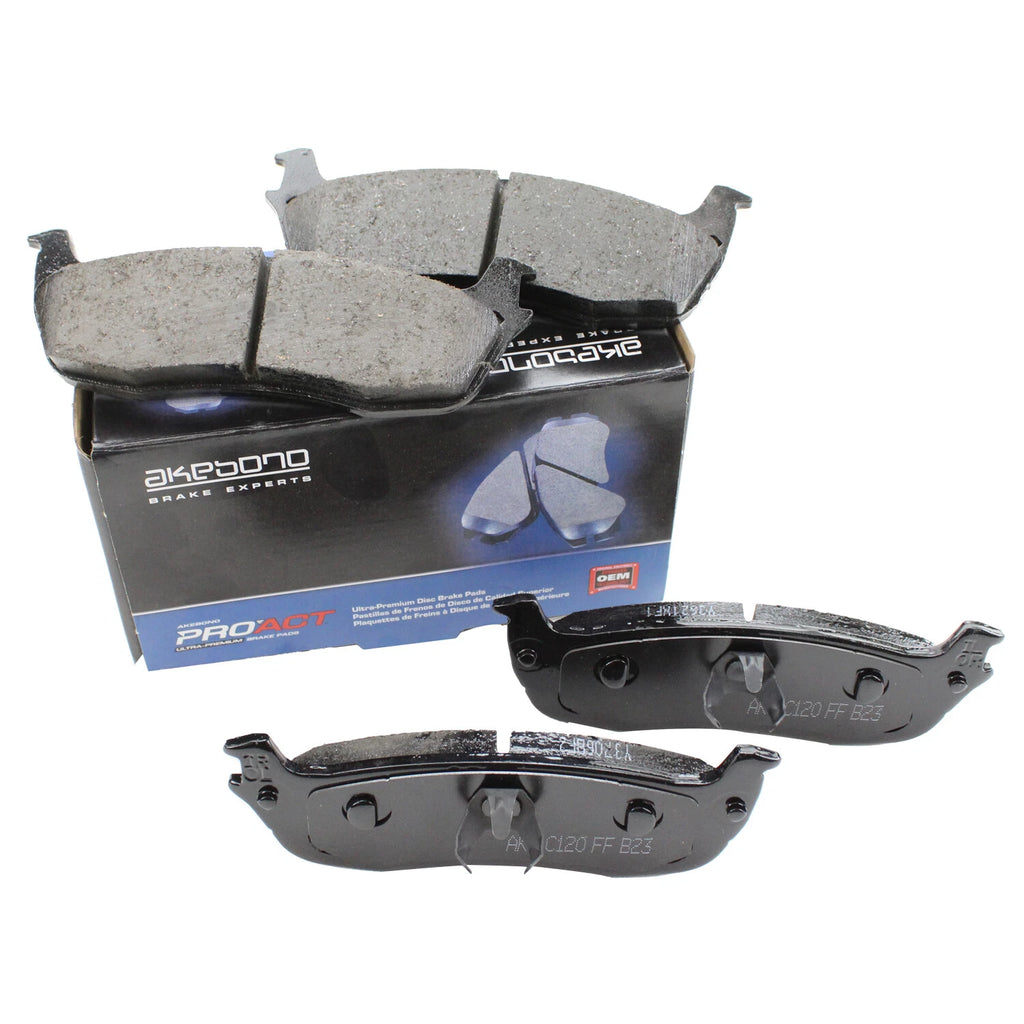 Set of 4 Akebono ProACT Rear Ceramic Disc Brake Pads for Expedition Navigator Town Car (1997–2002)