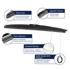 2X Rear Windshield Wiper Blade for Honda CR-V (2012–2016)