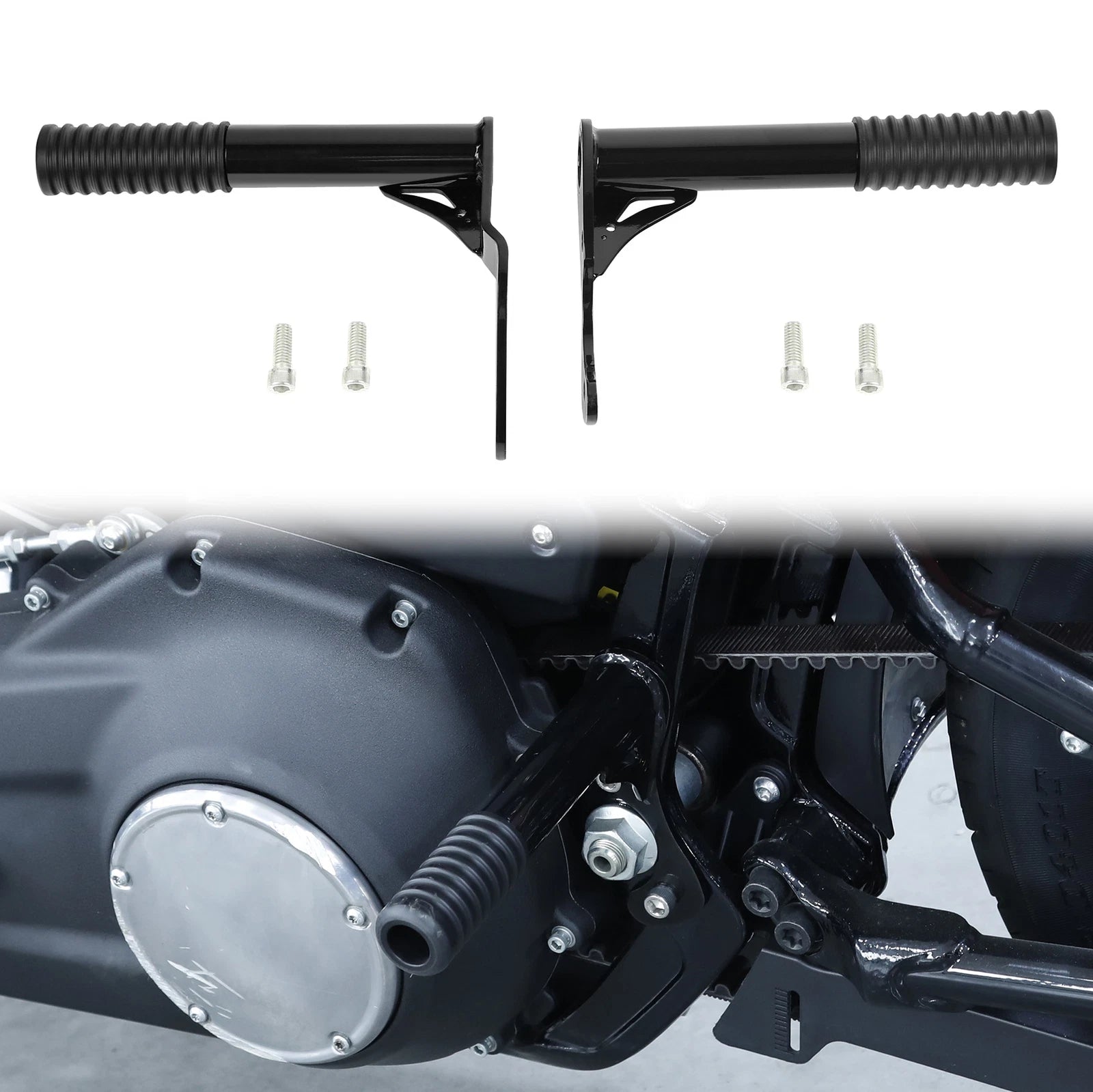 Black Crash Bar Protector for Harley Softail Low Rider Street Bob (2018–2023)