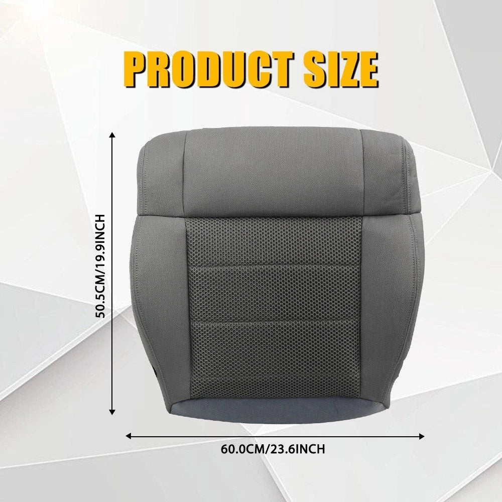 Gray Cloth Driver Bottom Seat Cover for Jeep Wrangler (2007–2010)
