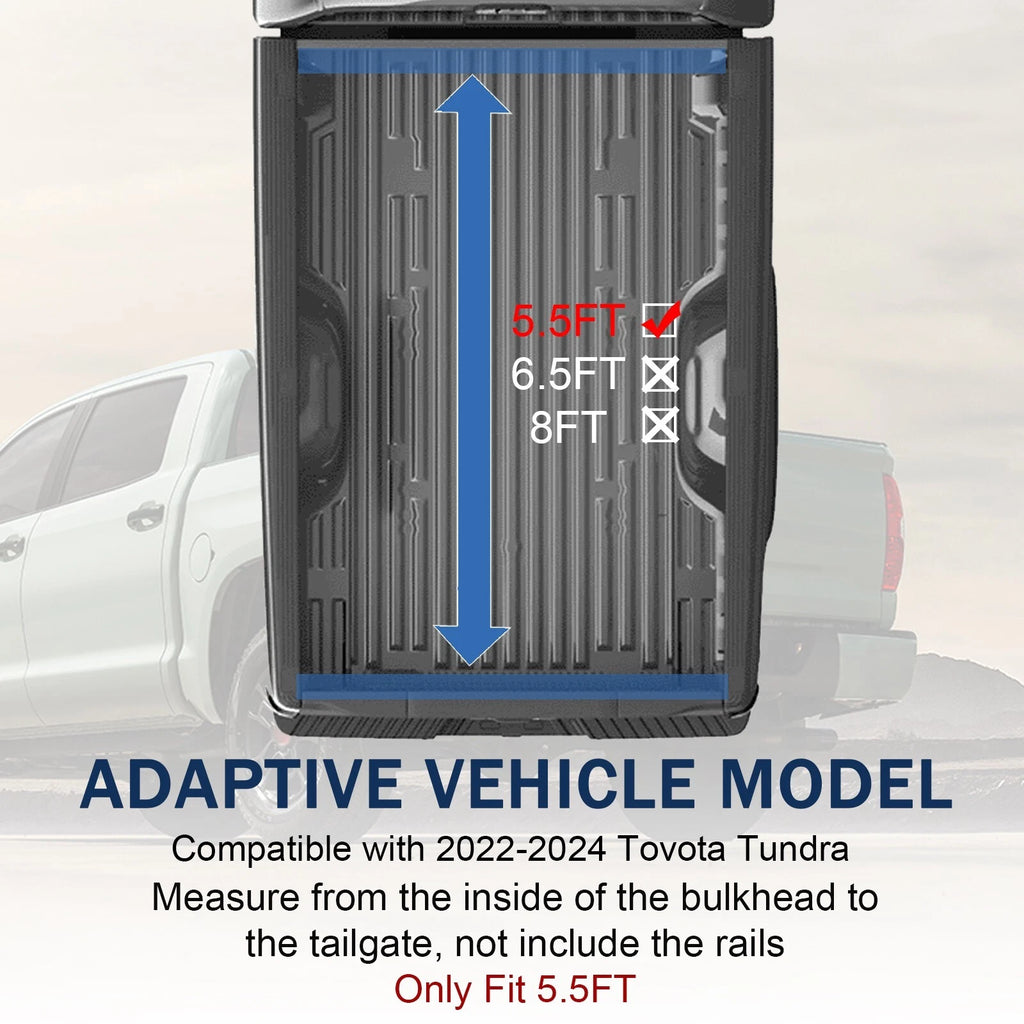 Soft Roll-Up Tonneau Cover for Toyota Tundra (2022–2024)