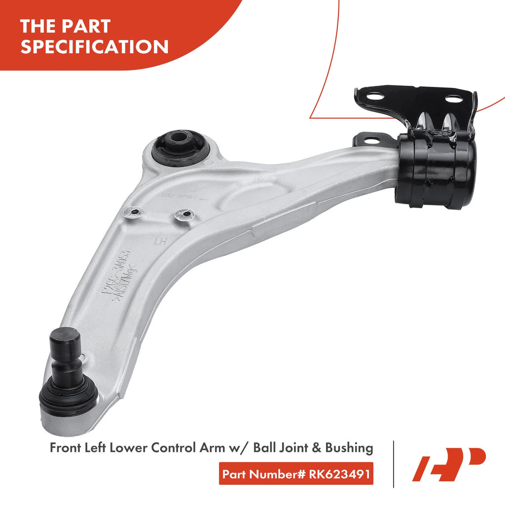Set of 4 Front Lower Control Arms with Ball Joints for Ford Edge