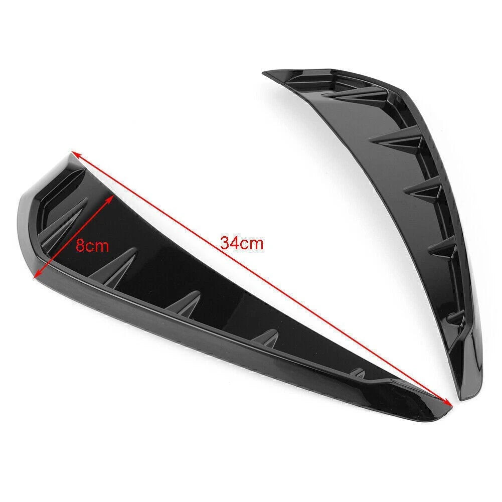 Set of 2 Side Fender Vents for Honda Civic (2016–2020) Glossy Black ABS